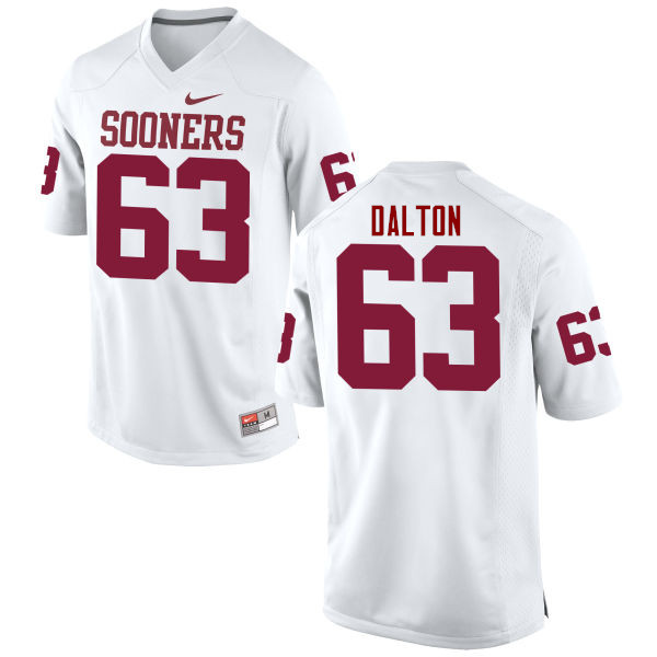 Oklahoma Sooners #63 Alex Dalton College Football Jerseys Game-White